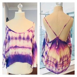 Tobi Flowy Tie Dye Top - Size Small